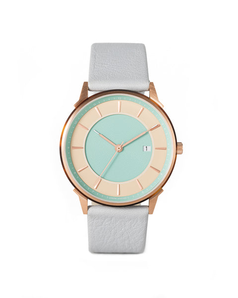 LW067-RoseGold.Beige/Turquoise.Grey – LAGOM Watches